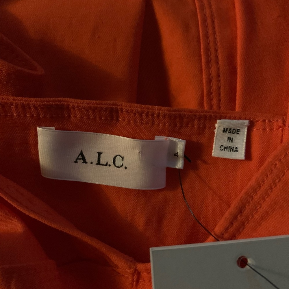 Orange A.L.C. Sabrina Linen Blend Bustier Midi Dress🧡 - Picture 10 of 13